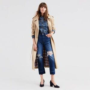 Levi’s Premium Women’s 501 Original Cropped Distressed Jeans | Bottom Line | 26